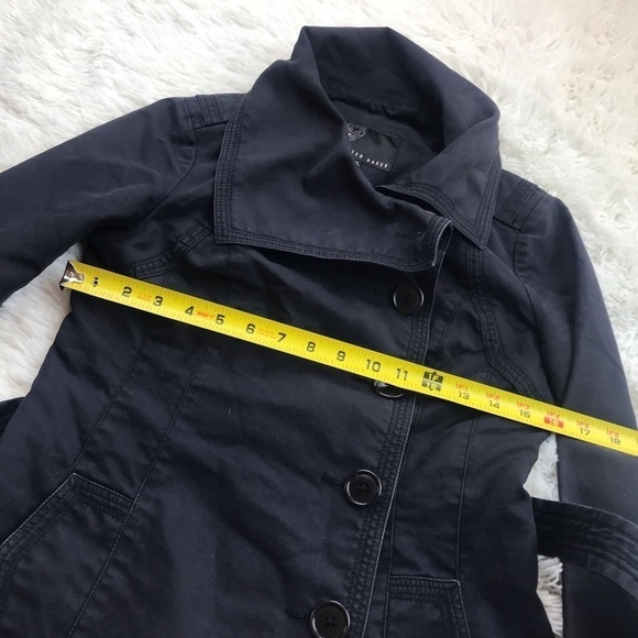 Ted Baker Black Tie Waist Water Resistant Jacket - Picture 3 of 9